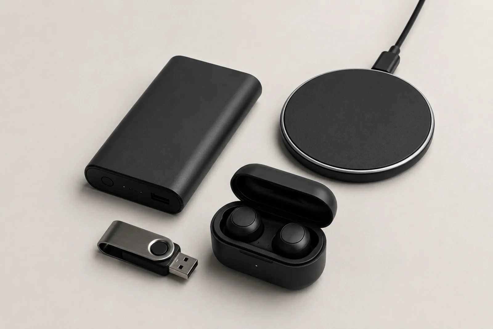 Goodies high-tech : power bank, clé USB et objets connectés personnalisés pour entreprise